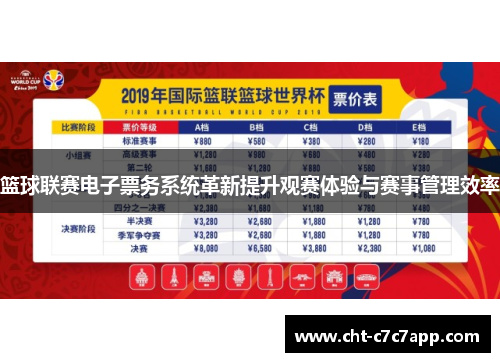 篮球联赛电子票务系统革新提升观赛体验与赛事管理效率