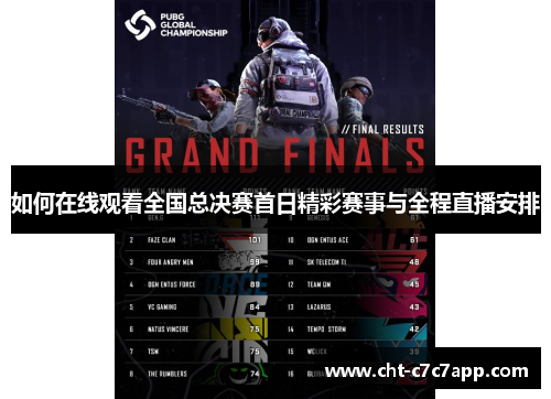 如何在线观看全国总决赛首日精彩赛事与全程直播安排