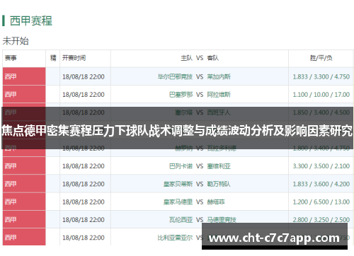 焦点德甲密集赛程压力下球队战术调整与成绩波动分析及影响因素研究